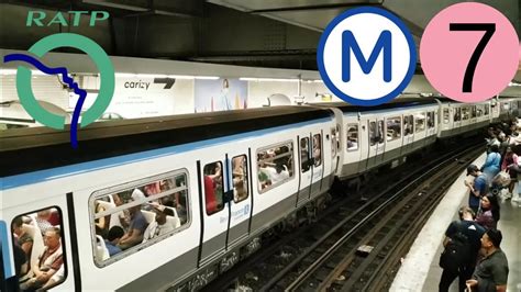 Métro Ligne 7 Départ d un MF77 Île de France Mobilités a la station