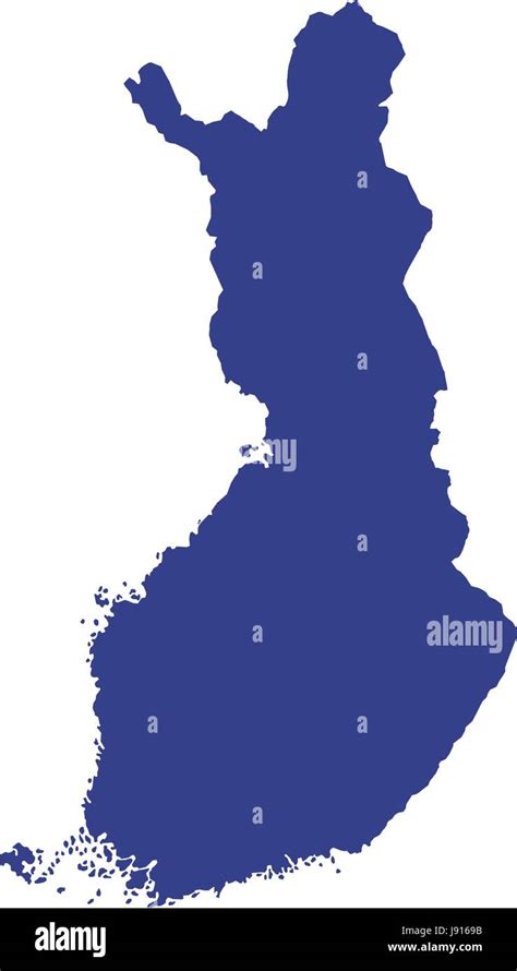 Finlandia Mapa Silueta Imagen Vector De Stock Alamy