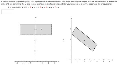 Solved A Region R In The Xy Plane Is Given Find Equations