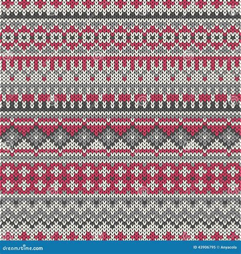 Seamless Knitted Pattern In Traditional Fair Isle Style EPS Available