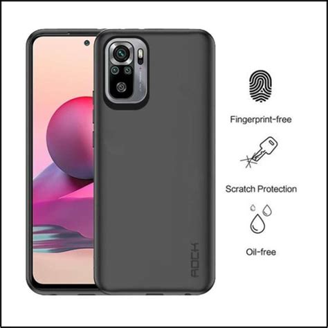 Promo Case Black ROCK Dove Silicon Xiaomi Redmi Note 10 10S BlackMatte