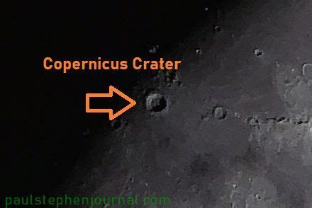 Moon And Copernicus Crater Computer Looking Up