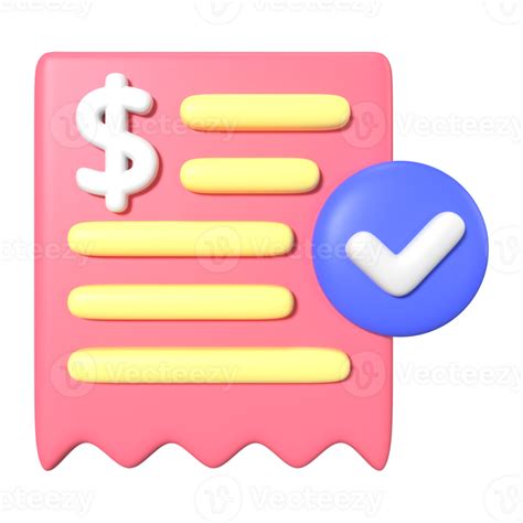 Invoices 3d Illustration Icon 23521410 Png