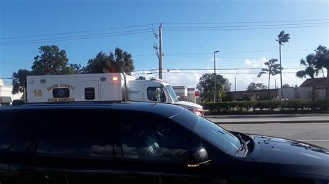 Martin County Fire Rescue Engine 16 And Rescue 16 Responding Code 3