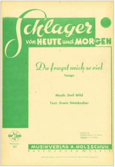 Du Fragst Mich So Viel By Emil Wild Accordion Sheet Music Sheet