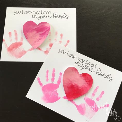 Valentines Day Handprint Crafts Valentines Art For Early Learners