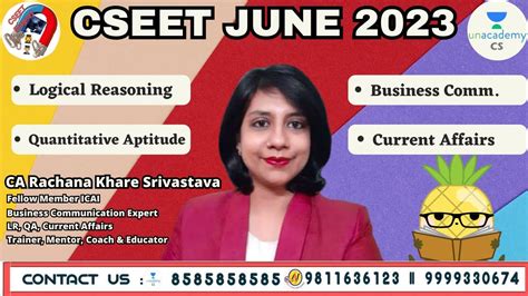 CSEET July 2023 Lec 19 CA Rachana Khare Shrivastava YouTube