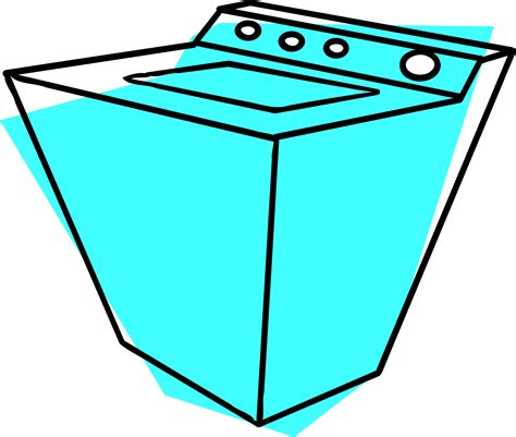 Blue Washing Machine Drawing Free Image Download