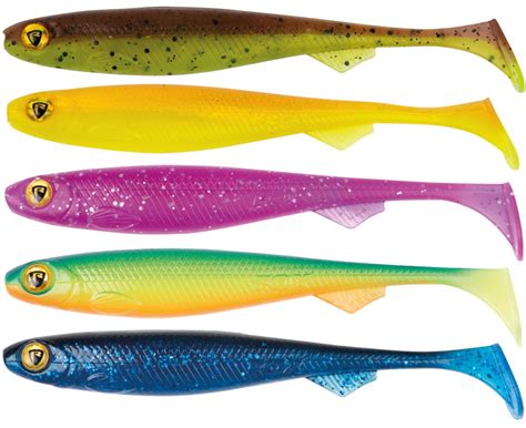 Fox Rage UV Slick Shad Mixed Colour Pack 5 Gummishads 9cm