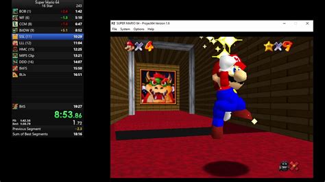 Super Mario 64 16 Star Speedrun In 18 32 Youtube