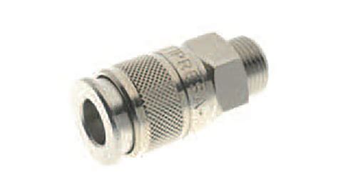 Rs Pro Nickel Plated Brass Female Quick Air Coupling G 12 Male Threaded Rs