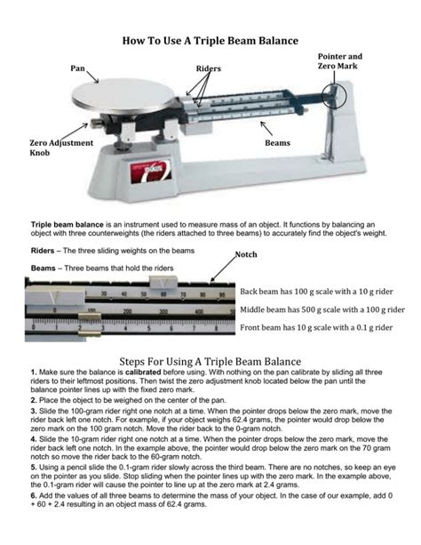 How To Use A Triple Beam Balance