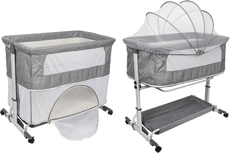 THINFAR Berceau Cododo avec Matelas et Moustiquaire 2 in 1 Lit Bébé