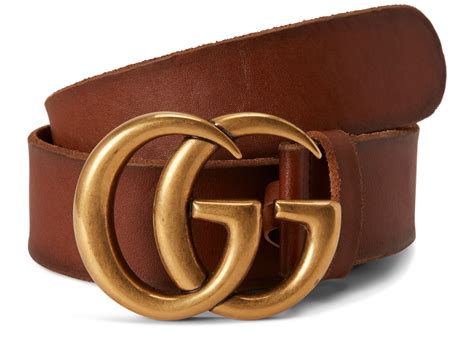 Pre Owned Gucci Double G Gold Buckle Leather Belt 15 Width Brown