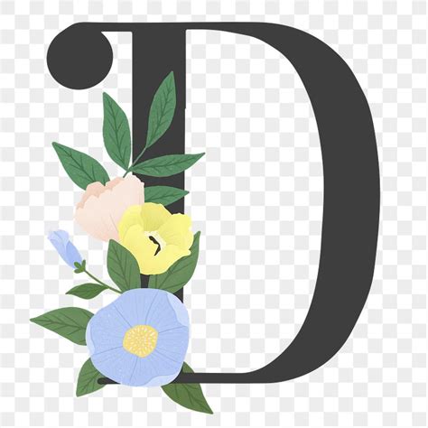 Botanic Letter D PNG Images Free Photos PNG Stickers Wallpapers