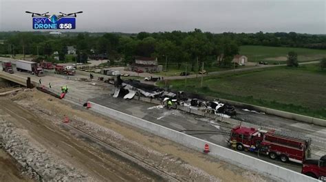 Drone Video Shows Chain Reaction Crash That Killed 2 Truck Drivers In