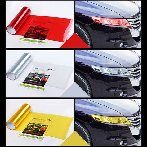 C 30x60cm Colorful Car Light Stickers Car Light Headlight Taillight Tint Vinyl Film Wrap Sticker