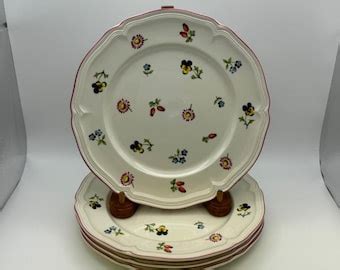 Vintage Villeroy And Boch Petite Fleur Salad Dessert Plates Set Of 6