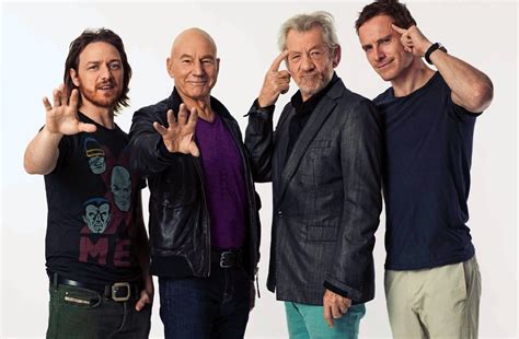 Stewart Mckellen Mcavoy And Fassbender X Men James Mcavoy Ian