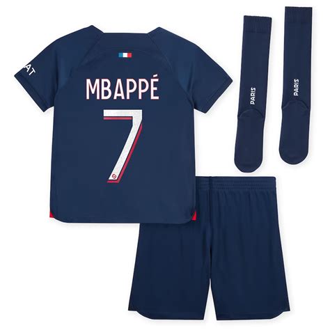 Kit Infantil Psg Uniforme Titular Completo Paris Saint Germain