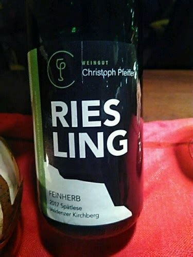 Christoph Pfeiffer Veldenzer Kirchberg Riesling Feinherb Sp Tlese