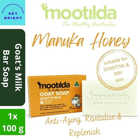 Mootilda Goats Milk And Manuka Honey Natural Soap 100g Perfect For