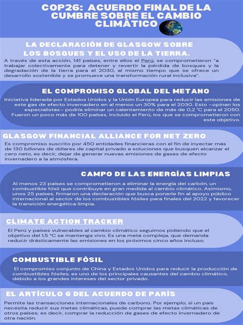 Cop26 Acuerdo Final De La Cumbre Sobre El Cambio Climático Pdf