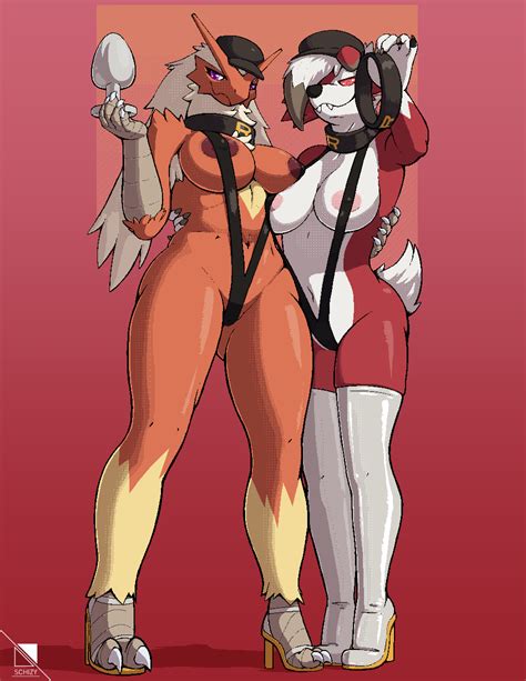 Rule 34 Anthro Big Breasts Blaziken Female Female Blaziken High Heels Lycanroc Midnight