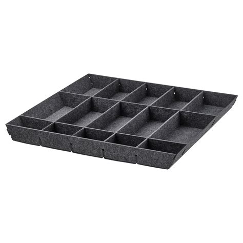 UPPDATERA adjustable organiser for drawer, grey, 60 cm - IKEA