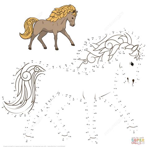 Wild Horse Dot To Dot Free Printable Coloring Pages