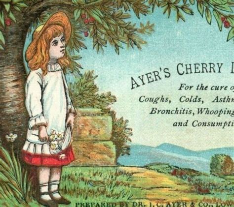 1880 S 90 S Ayer S Cherry Pectoral Quack Medicine Cute Girl Tree Birds