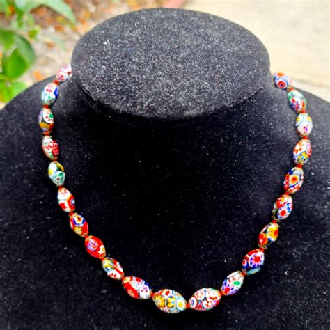 Vintage Venetian Murano Millefiori Mosaic Gem