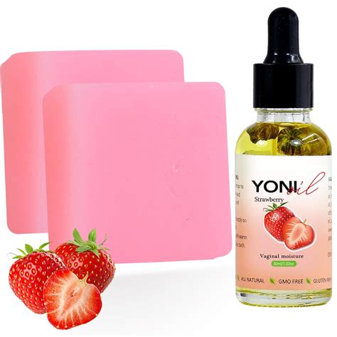 Amazon Aromlife Strawberry Yoni Oil Soap Bar Oil Set Of