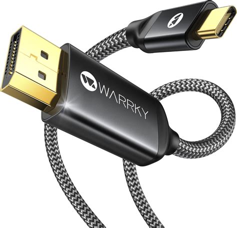 USB C DisplayPort Kabel WARRKY Vergoldete USB C Auf DisplayPort Kabel