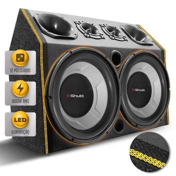 Caixa De Som Igrejinha Trio Automotivo Shutt Subwoofer D Pol W