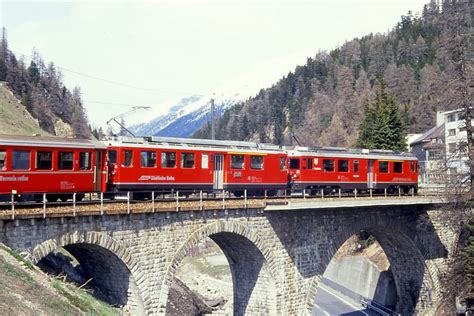 RhB Regionalzug 451 Von St Moritz Nach Tirano Am 18 12 1991 Auf Inn