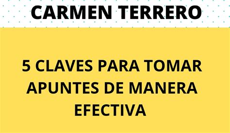 Claves Para Tomar Apuntes De Manera Efectiva