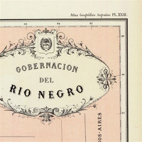 Old Map of Río Negro Province Argentina 1888 Rare Map - Etsy