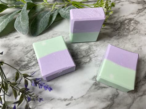 Lavender And Mint Bath Bar Soap Herbal Scented Handmade Soap Etsy