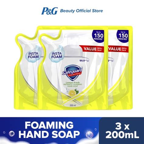 ♭safeguard Lemon Fresh Foaming Hand Soap Refill 200ml Trio♫ Lazada Ph