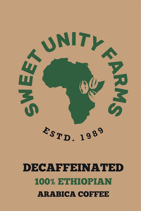 100 Ethiopian Decaffeinated Sweet Unity Farms Coffee