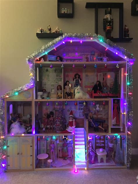 Elf On The Shelf Day 7 Jingle Bell Decorated The Doll House For