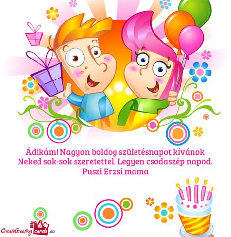 Puszi Erzsi Mama Free Cards