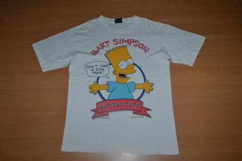 Vintage 1989 Bart Simpson Radical Dude L Size Rare 80s T Shirt Etsy