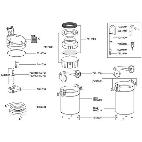 Eheim Filtro Esterno EccoPro 130 Modello 2032 500L H 5W Completo Di