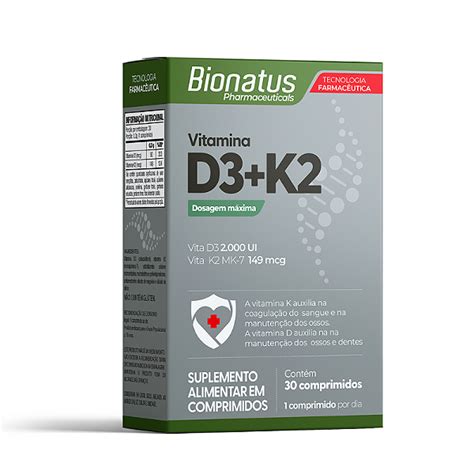 Bionatus Vitamina D3 K2 Cartucho 30comp Bioflora