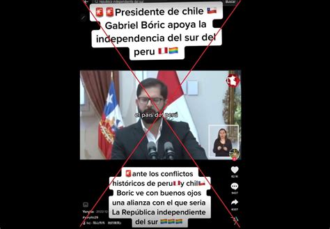 Es Falso Que El Presidente De Chile Gabriel Boric Haya Apoyado La