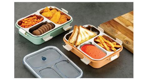 Compartmen Stainless Steel Insulated Lunchbox For School Office