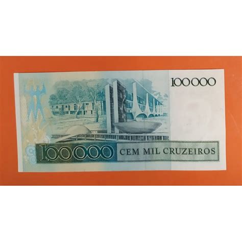 BRASIL 100000 CUZEIROS RESELLO 100 CRUZADOS 1986 JUSCELINO KUBITSCHEK