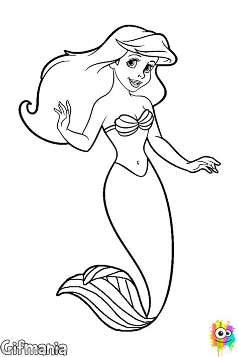 Dibujo De Sirenita Ariel Para Colorear Mermaid Coloring Book Ariel